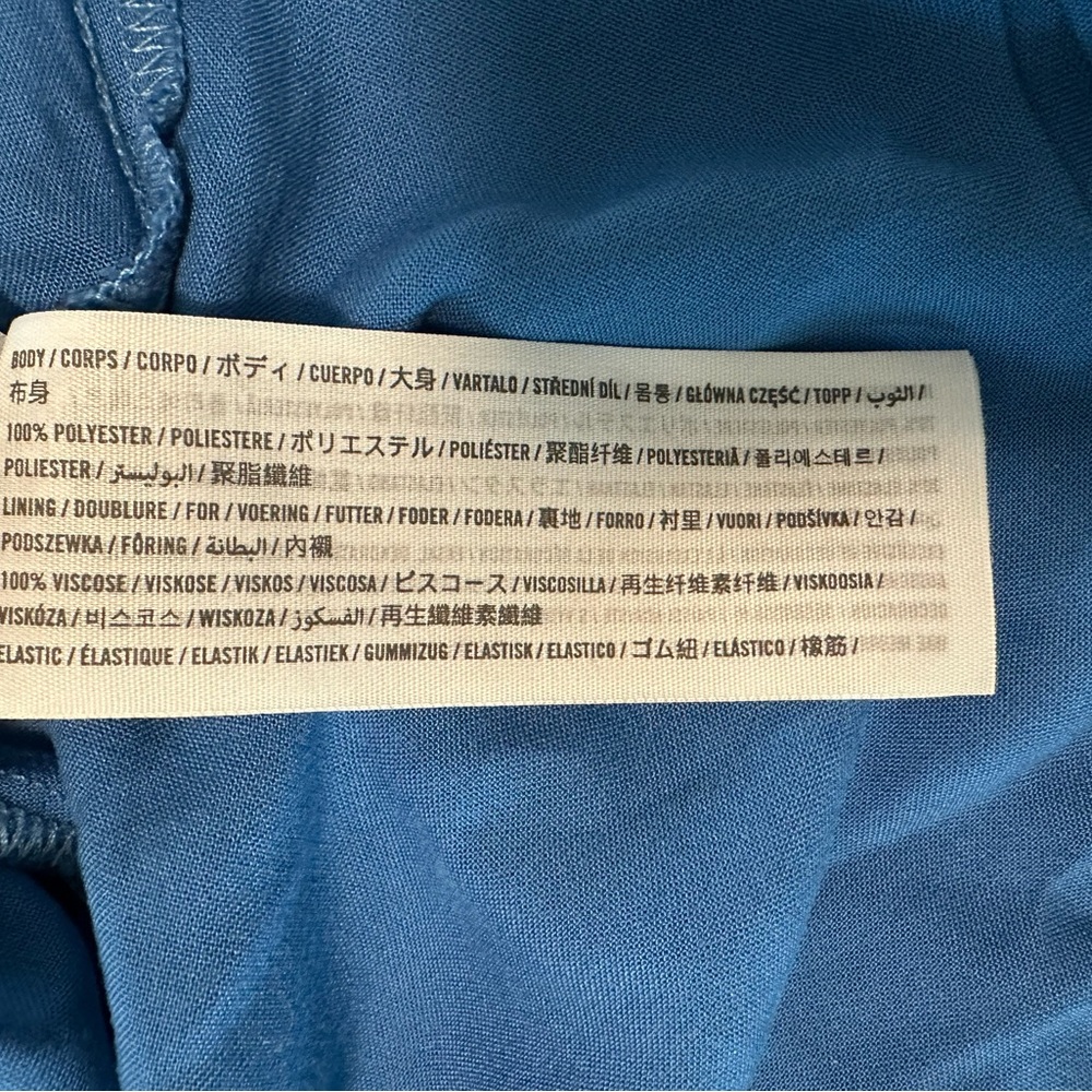 Abercrombie & Fitch Button Through Slim Midi Dress Blue - Women’s L - Picture 13 of 13